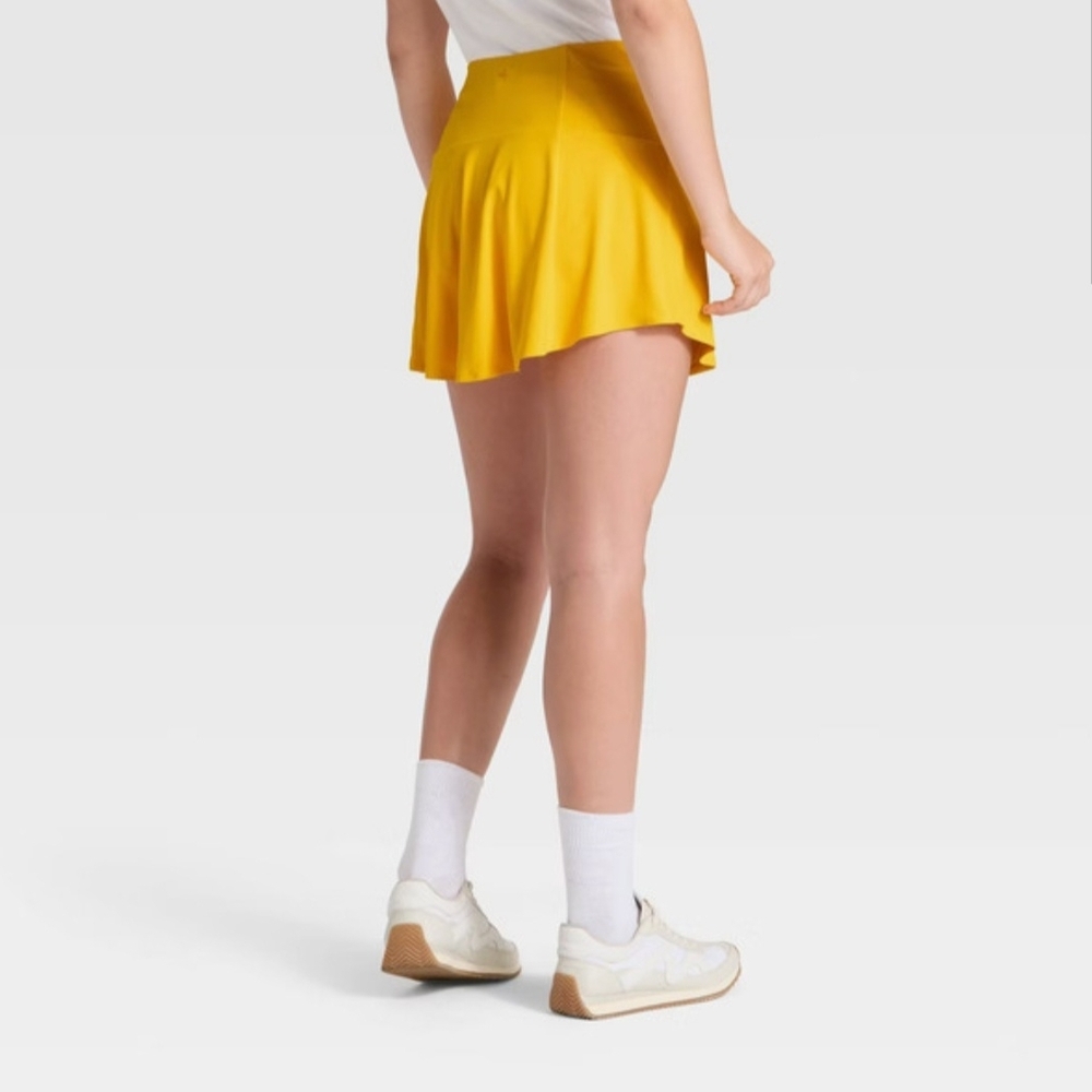 JoyLab Women's Game Day Drop Waist Skort, XL - Yellow - Picture 4 of 4